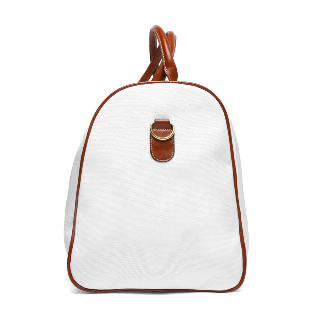 HORMA Travel Duffel Bag — White & Brown Printify