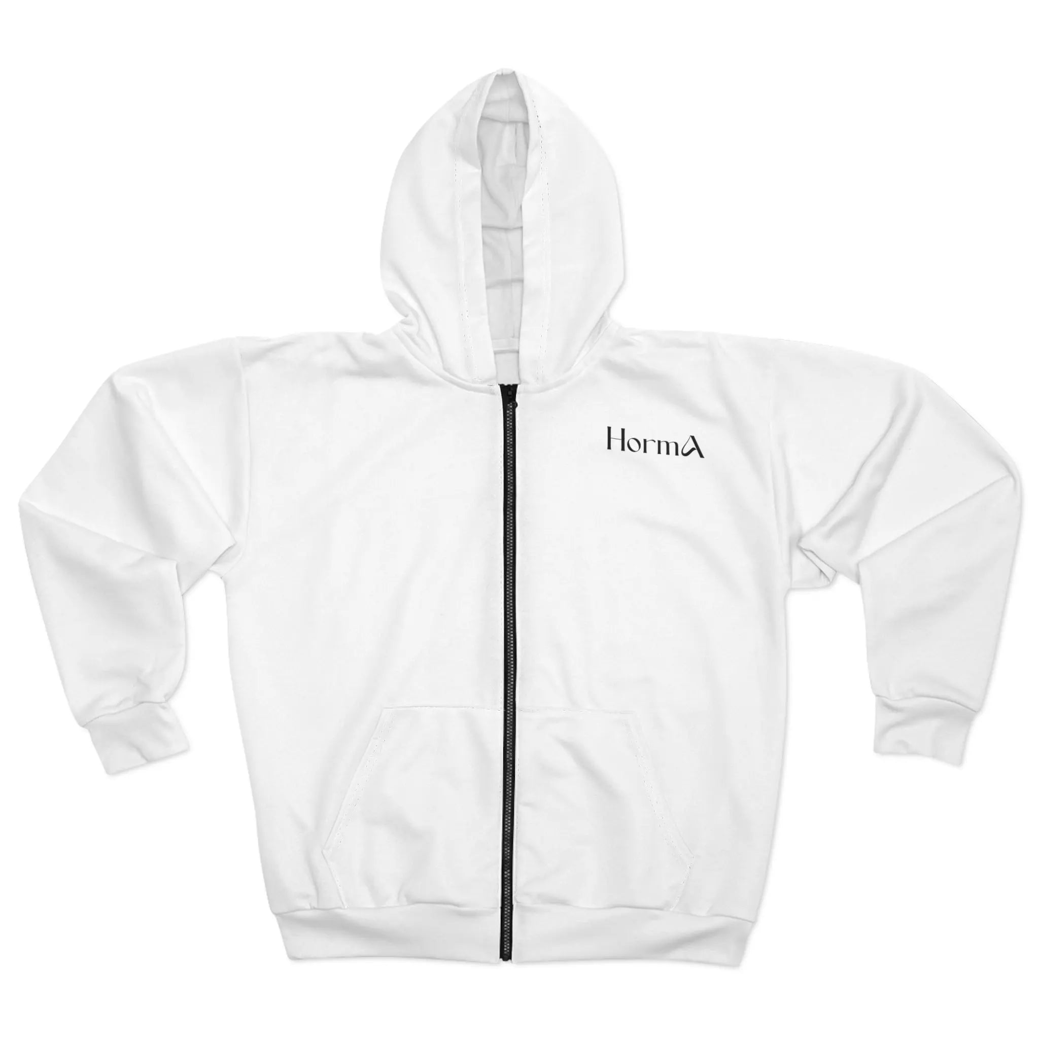 HORMA Full-Zip Hoodie — White Printify