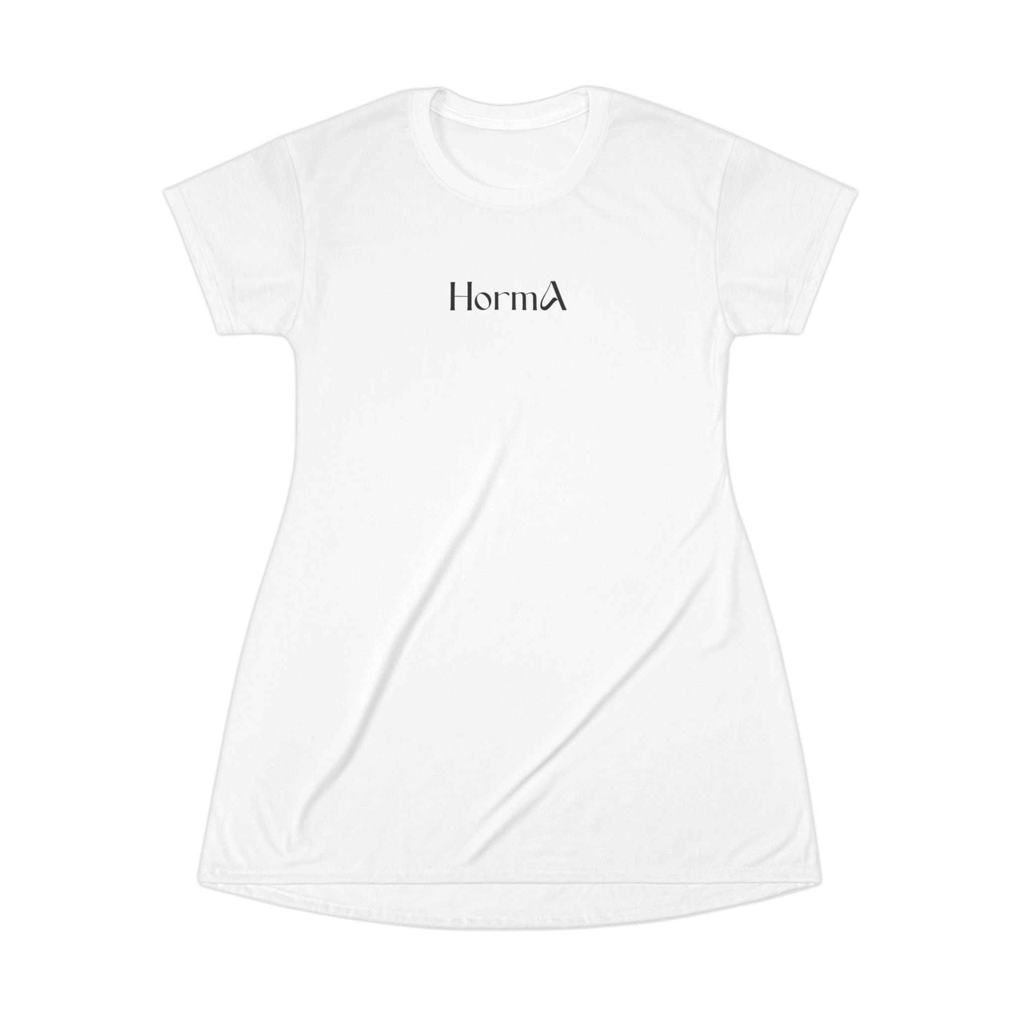 HORMA Minimalist T-Shirt Dress — White Printify